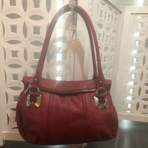 Tignanello Red Leather Handbag